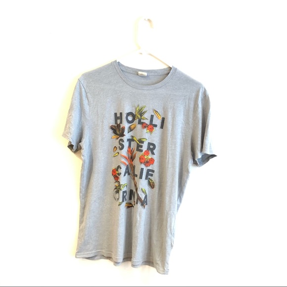 Hollister Floral Graphic Men’s T-shirt Size Large - Picture 2 of 5